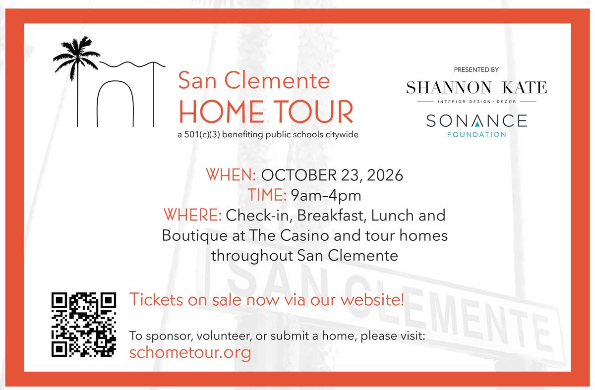 Flyer for San Clemente Home Tour 2026