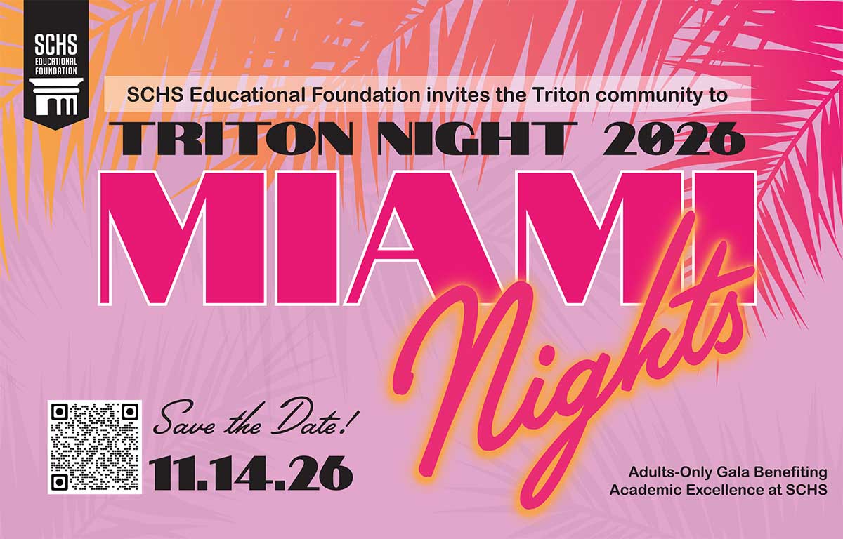Graphic advertising Triton Night 2026 event: Miami Nights