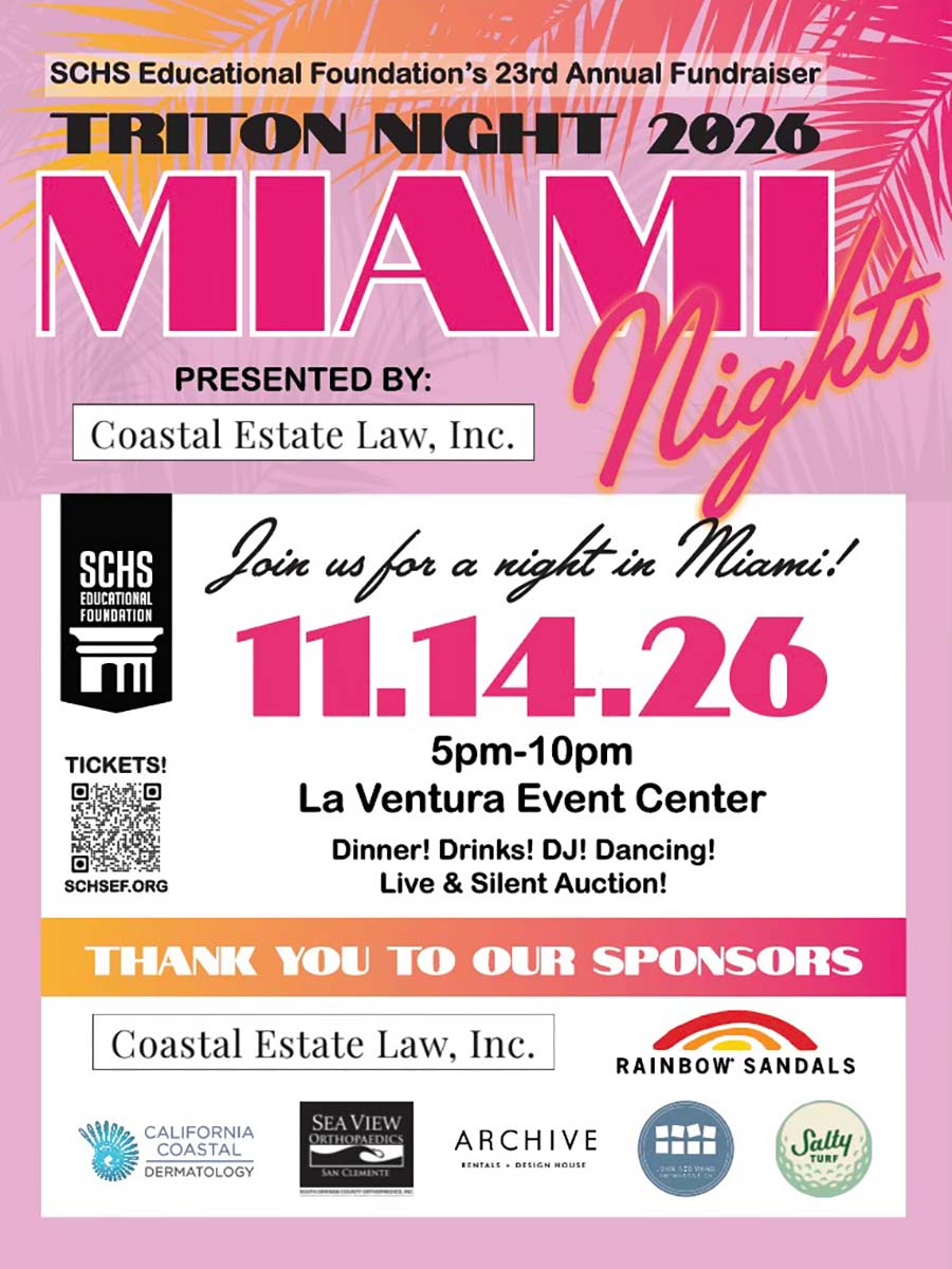 Graphic advertising Triton Night 2026 event: Miami Nights