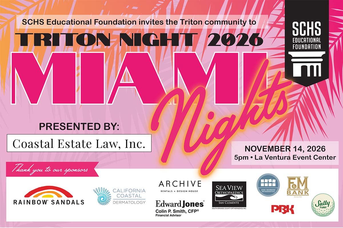Graphic advertising Triton Night 2026 event: Miami Nights